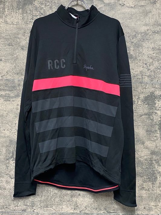 JA340 ラファ Rapha RCC LONG SLEEVE JERSEY 長袖 サイクルジャージ 黒 XXL