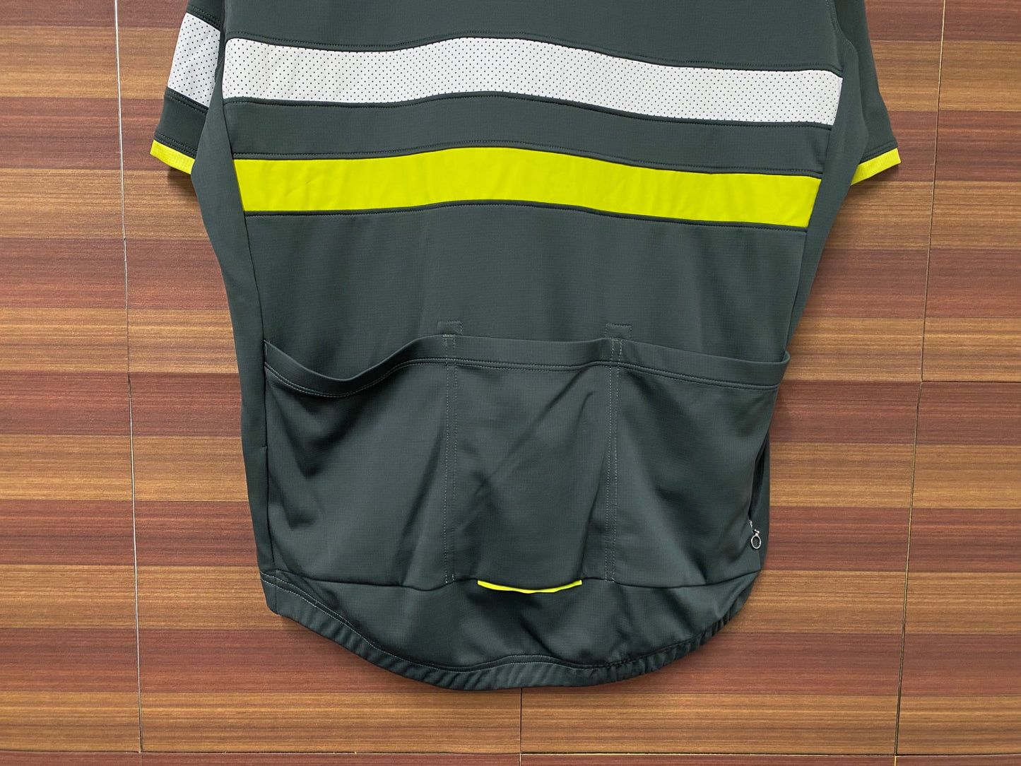 IN857 ラファ Rapha MEN'S LIGHTWEIGHT BREVET JERSEY 半袖 サイクルジャージ グレー 黄緑 L
