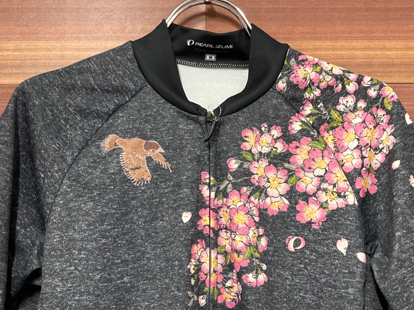 IN179 パールイズミ PEARL iZUMi 半袖 サイクルジャージ グレー M CHERRY BLOOSSOM