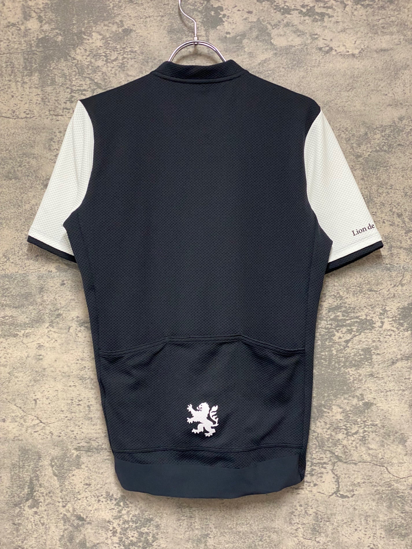 JB702 リオンドカペルミュール Lion de KAPELMUUR 半袖 サイクルジャージ 黒 白 M