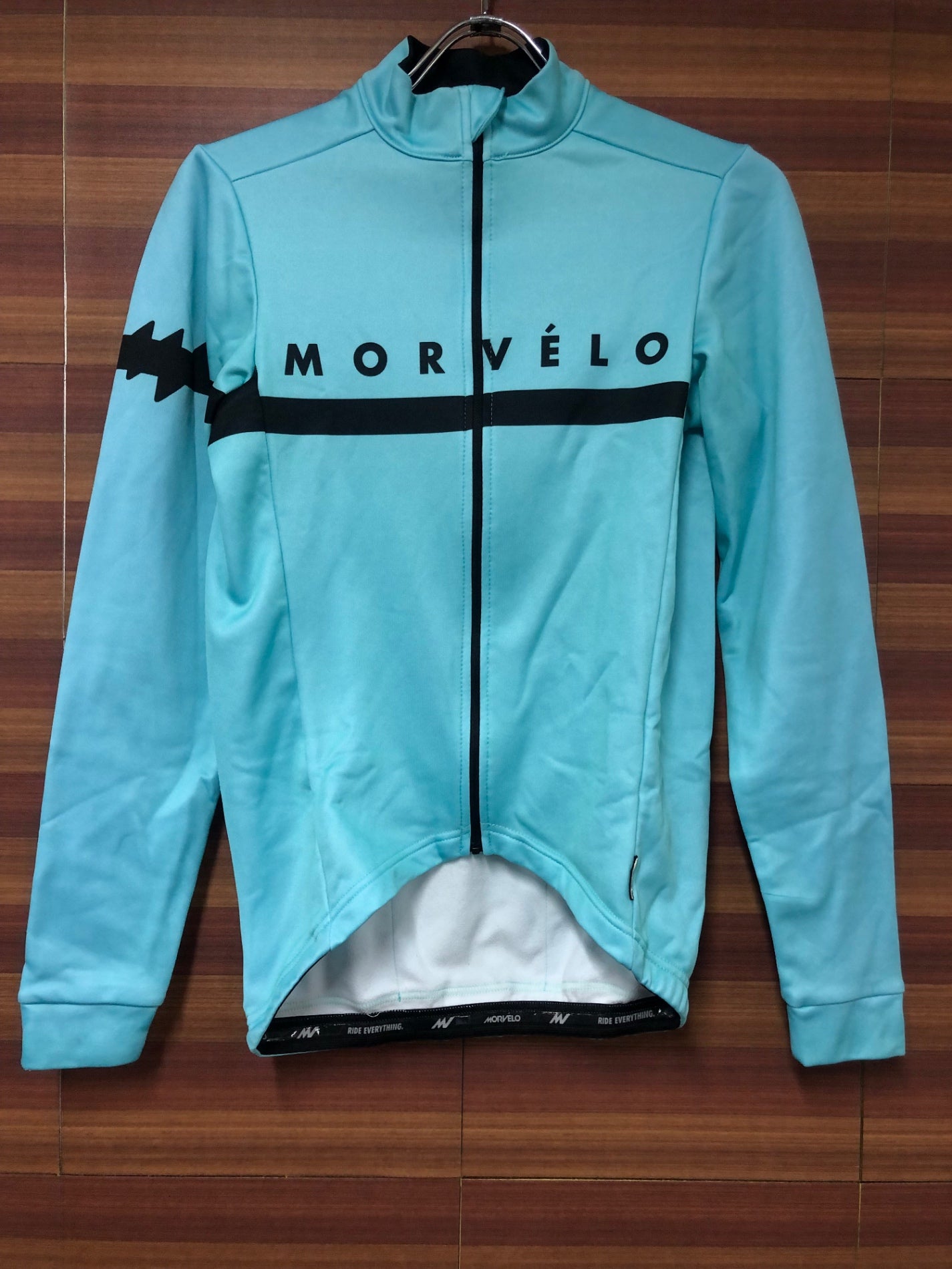 IN225 モルベロ MORVELO 長袖 サイクルジャージ 水色 S 裏起毛