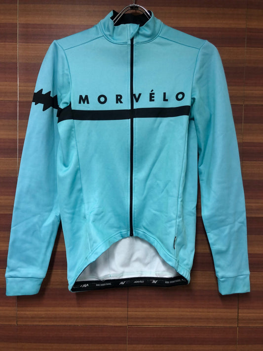 IN225 モルベロ MORVELO 長袖 サイクルジャージ 水色 S 裏起毛