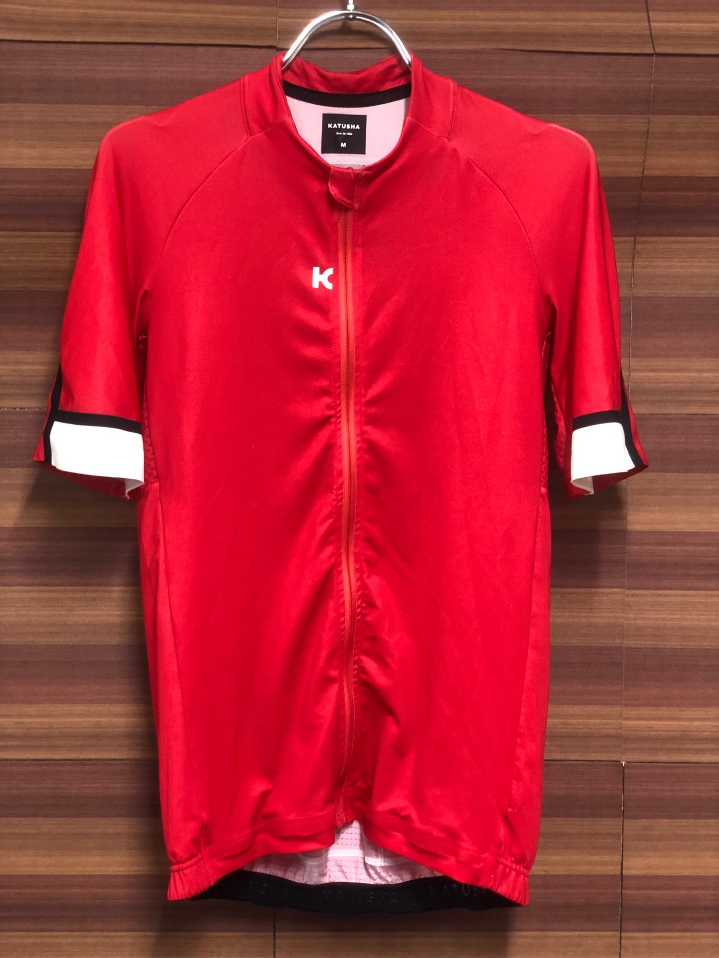 IN882 カチューシャ KATUSHA 半袖 サイクルジャージ 赤 M