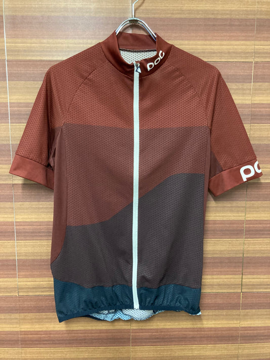 IO381 ポック POC 半袖サイクルジャージ 赤紺 XL