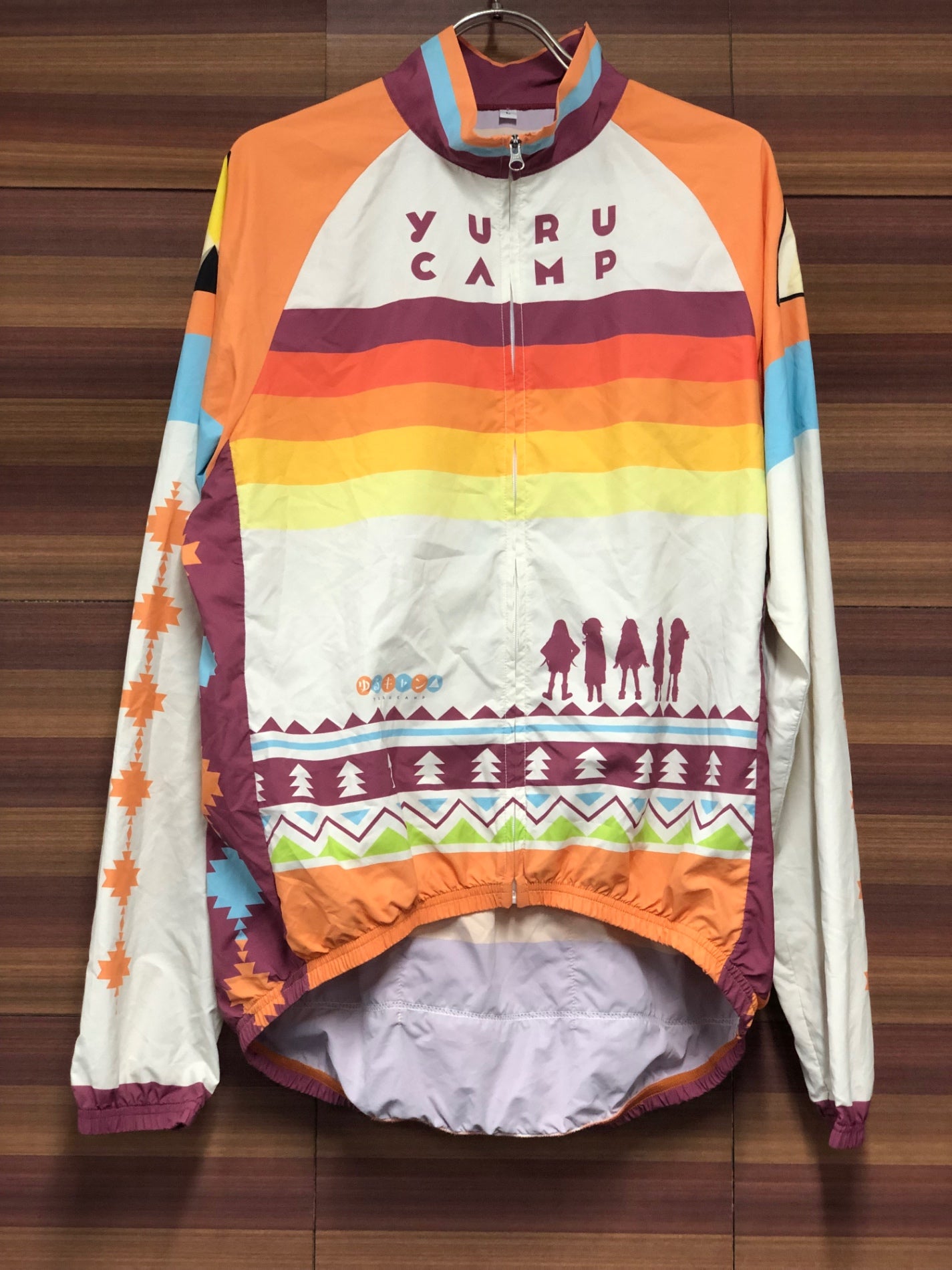 IT006 GSR Gear 長袖 ウィンドブレーカー ベージュ オレンジ L ゆるキャン△ 痛ジャージ