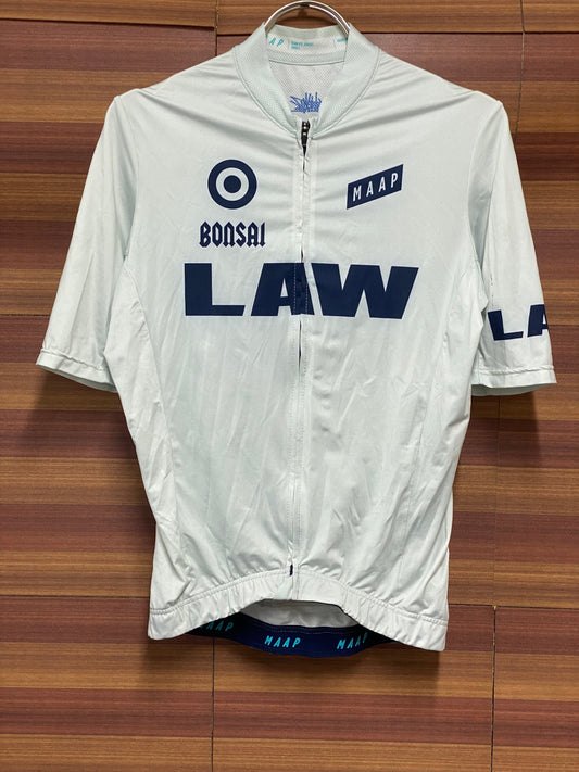 IU388 マープ MAAP TEAM FIT JERSEY 半袖 サイクルジャージ 白藍色 S