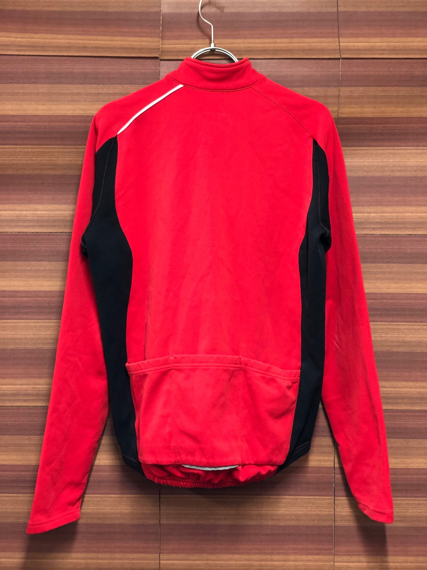 IV187 シマノ SHIMANO 長袖 サイクルジャージ 赤 S 裏起毛