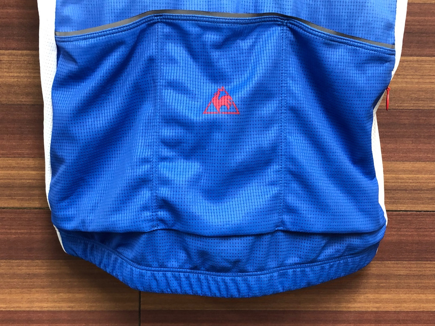 IR908 ルコックスポルティフ le coq sportif 半袖 サイクルジャージ 白 青 L