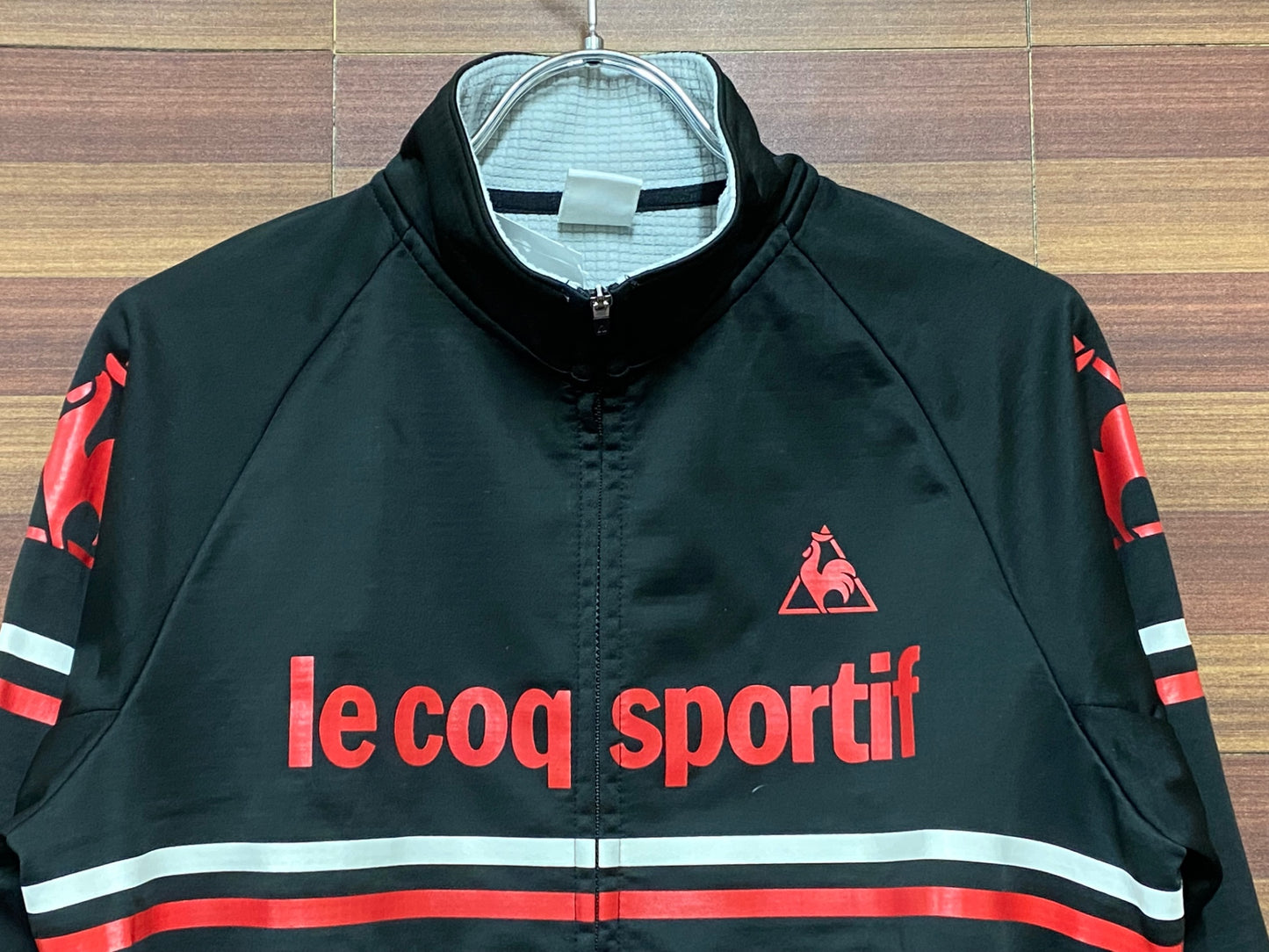 IK147 ルコックスポルティフ le coq sportif 長袖サイクルジャケット 黒 L 裏起毛