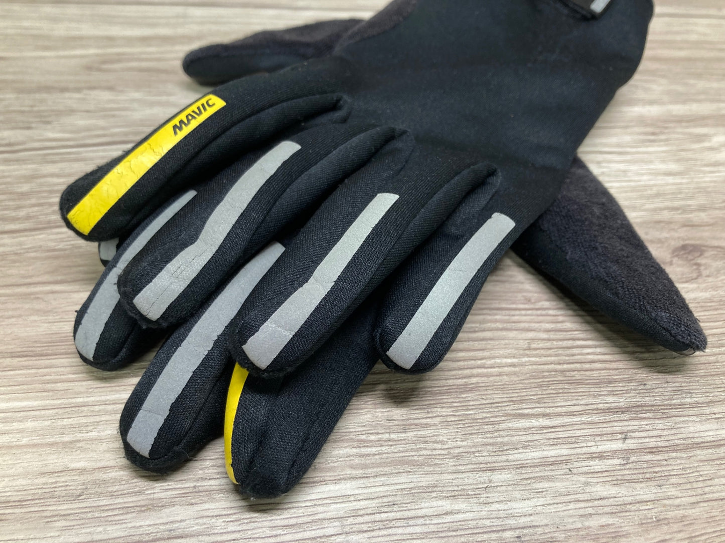 JA402 マヴィック MAVIC 長指 グローブ 黒 M 裏起毛 ※擦れ