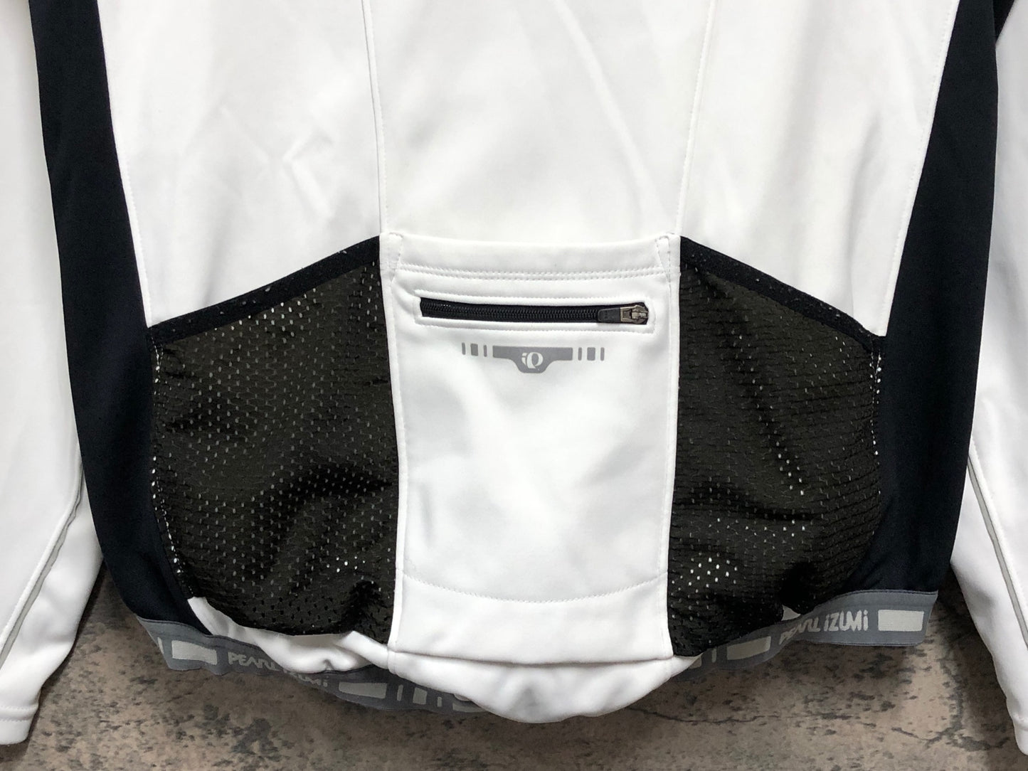 JC209 パールイズミ PEARL iZUMi 長袖 サイクルジャケット 白 黒 M 裏起毛