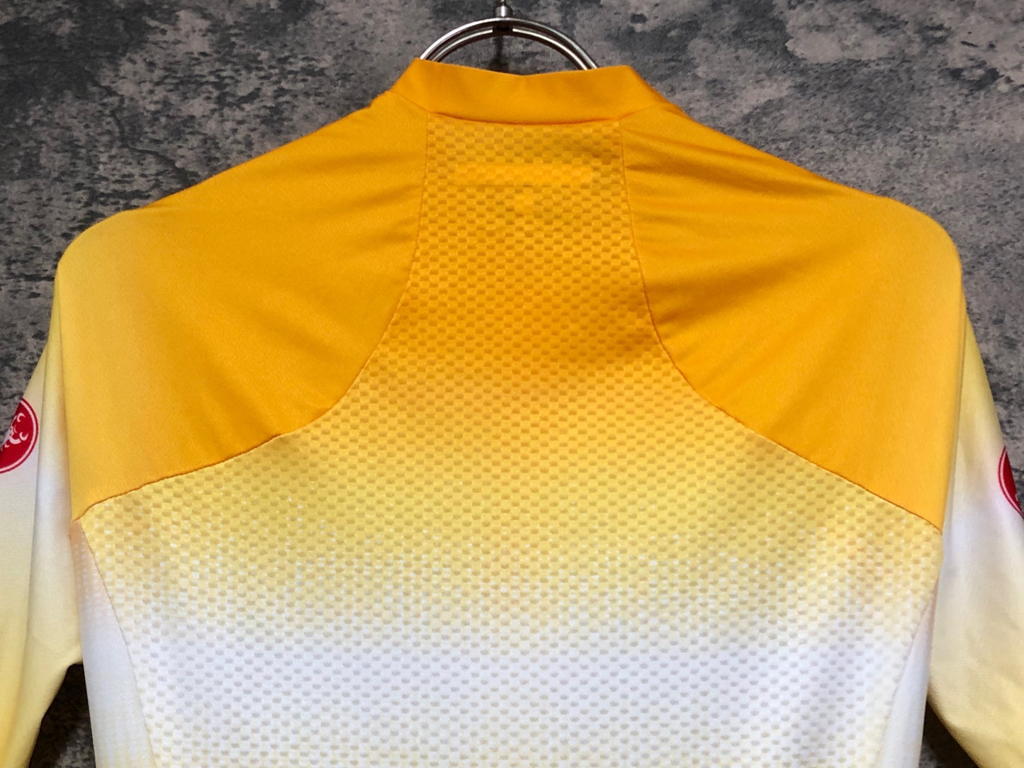 IX802 カステリ CASTELLI ROSSO CORSA 半袖 サイクルジャージ 白 黄 S