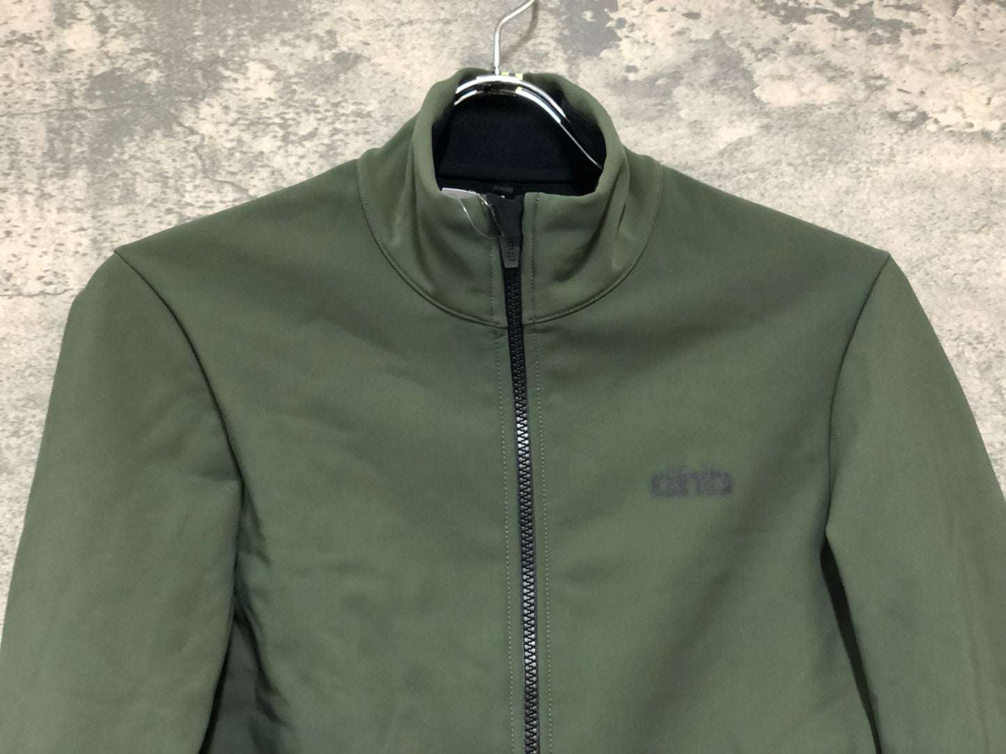 JB370 dhb 長袖 サイクルジャケット カーキ 黒 S 裏起毛