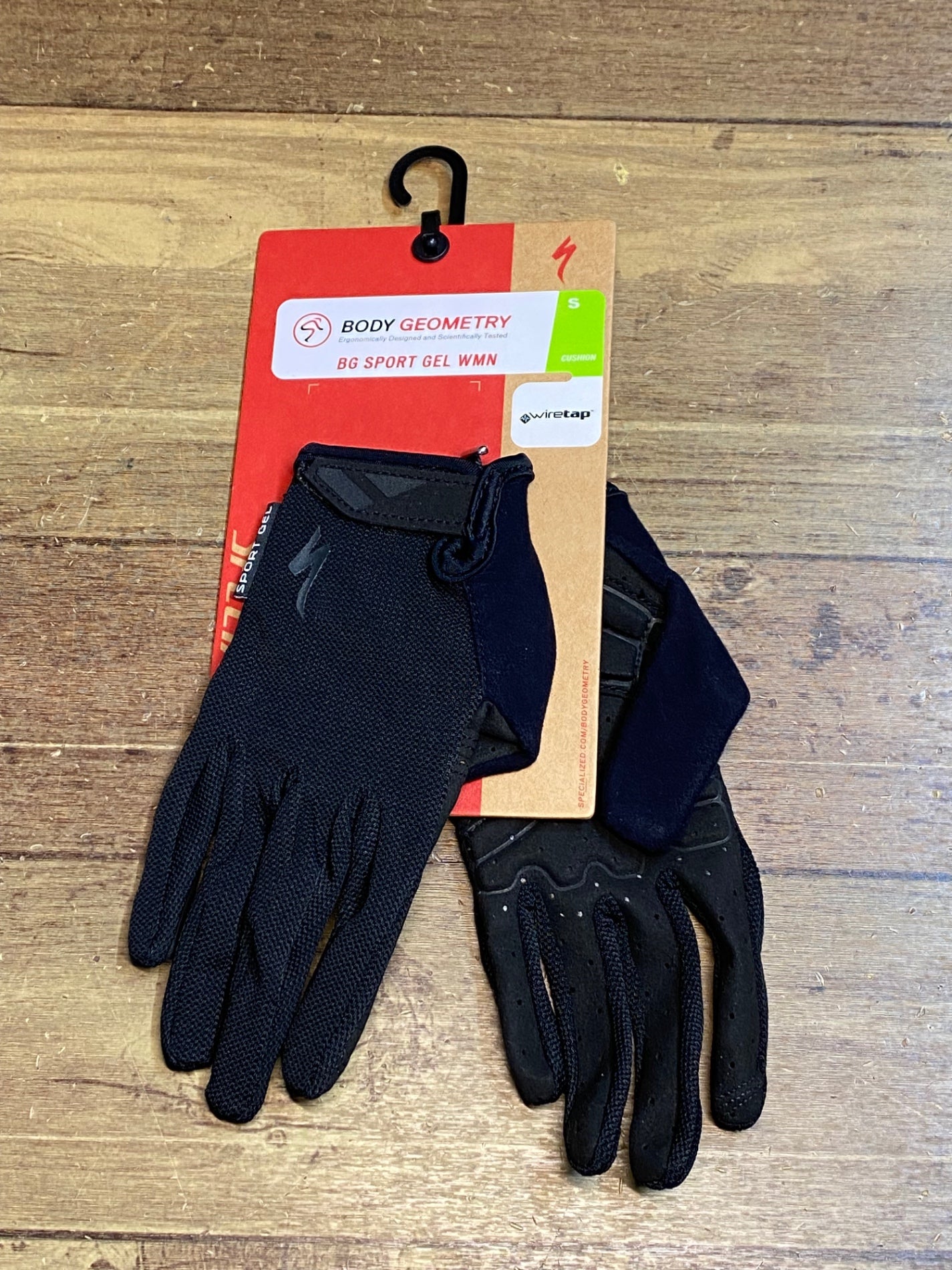 II967 スペシャライズド SPECIALIZED BG SPORT GEL GLOVE 長指グローブ レディース 黒 S