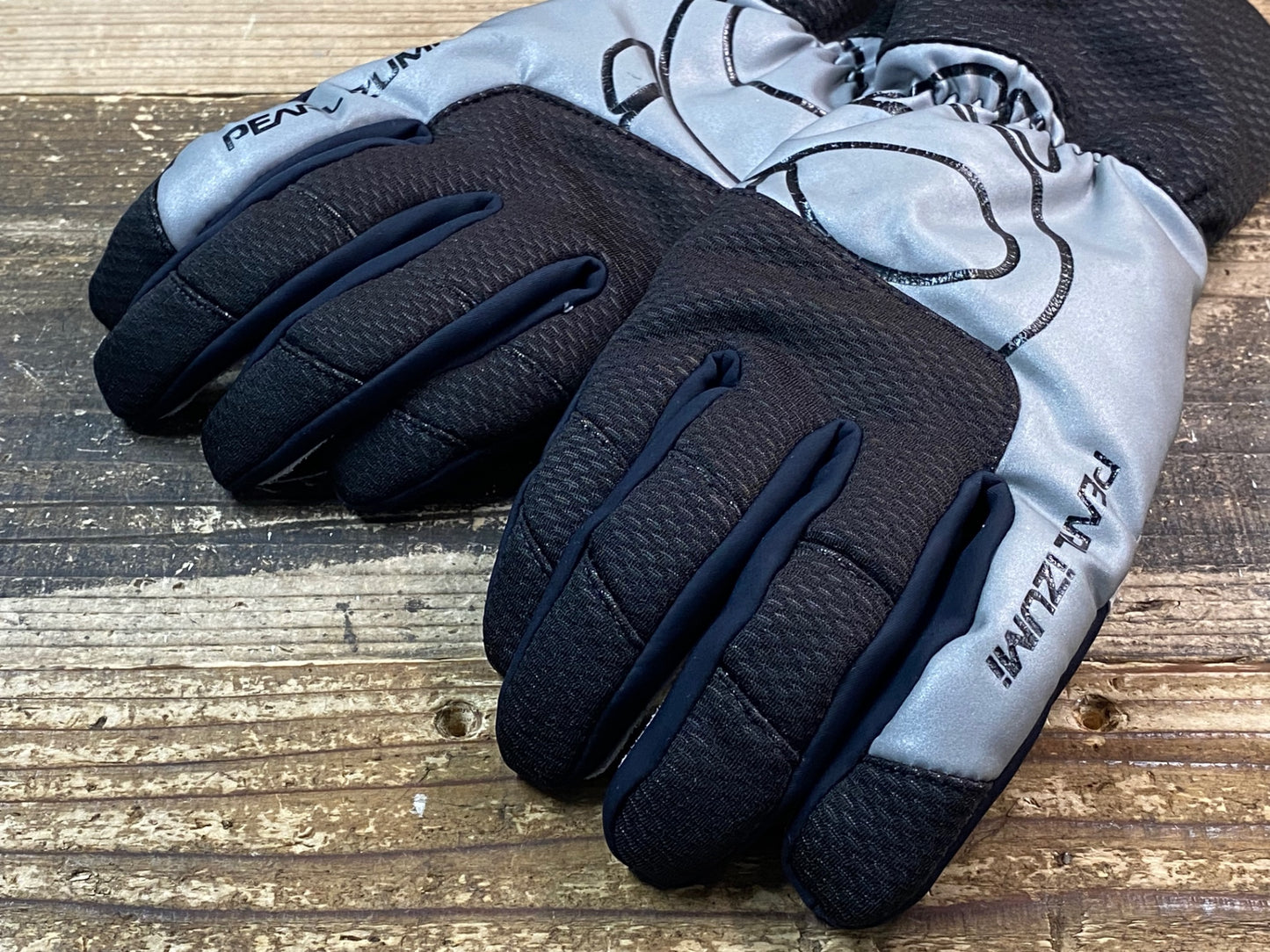 IT087 パールイズミ PEARL iZUMi 長指 グローブ 黒 グレー L 裏起毛