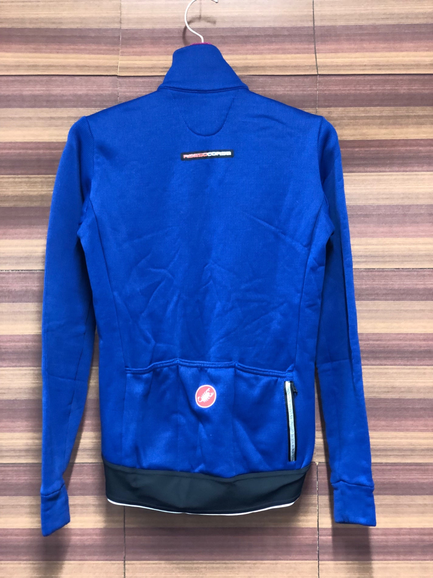 IR218 カステリ castelli 長袖サイクルジャージ 青 XS 裏起毛 POLARTEC レディース