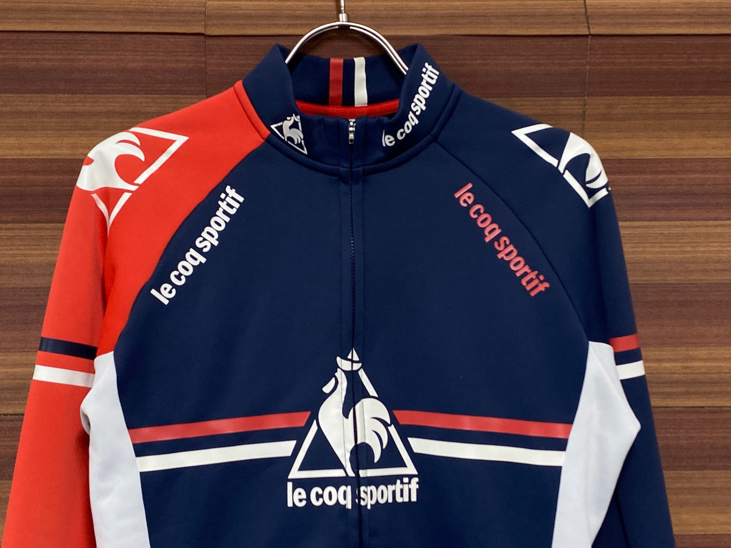 IR856 ルコックスポルティフ le coq sportif 裏起毛 長袖 サイクルジャージ 紺 L