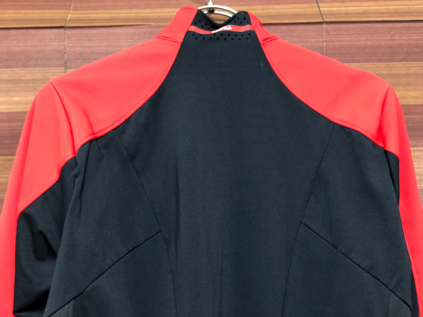 IT493 ボントレガー BONTRAGER 長袖 サイクルジャケット 黒 赤 S 裏起毛