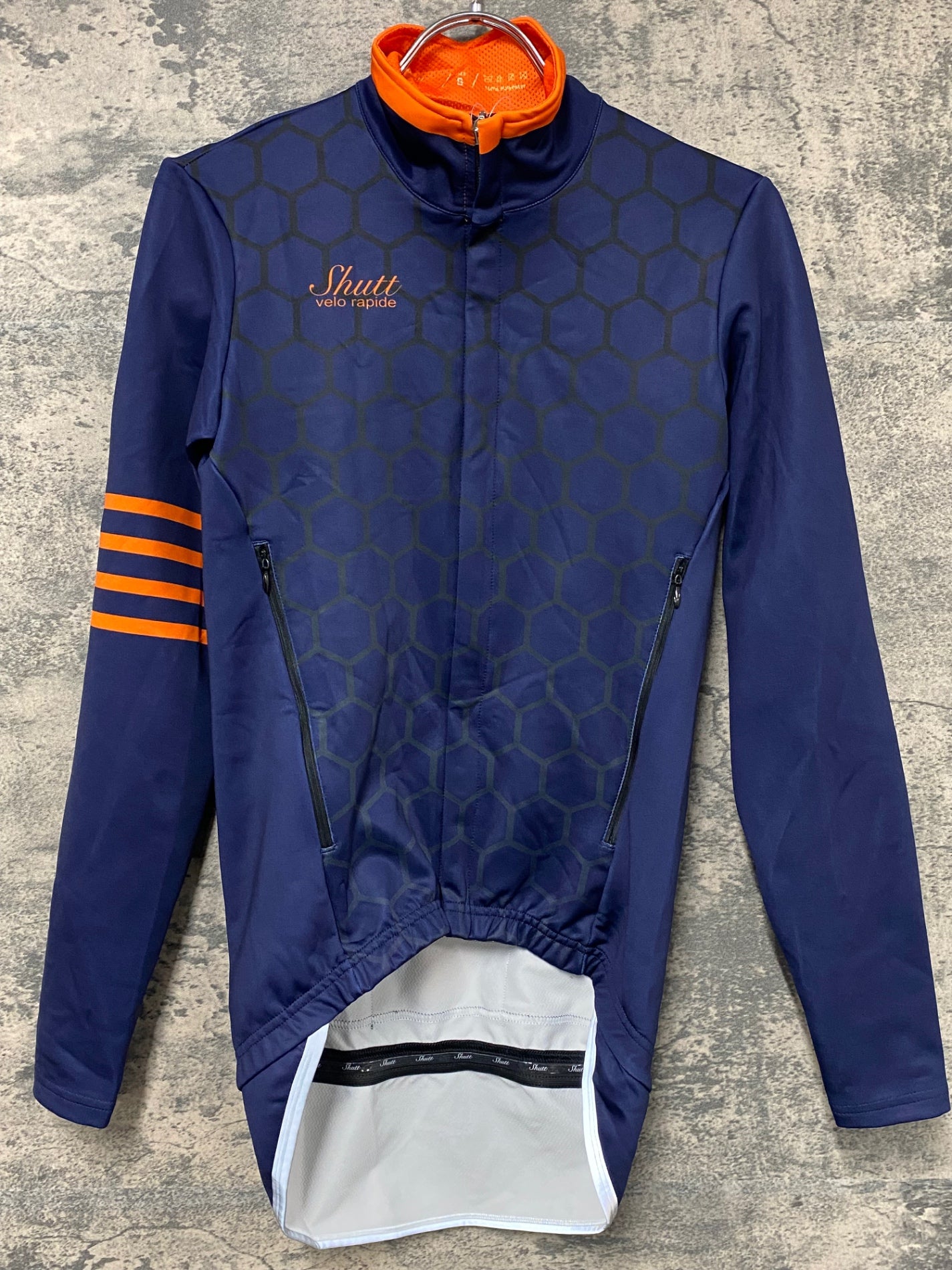 IW382 Shutt velo rapide 長袖 サイクルジャージ 裏起毛 紺 S