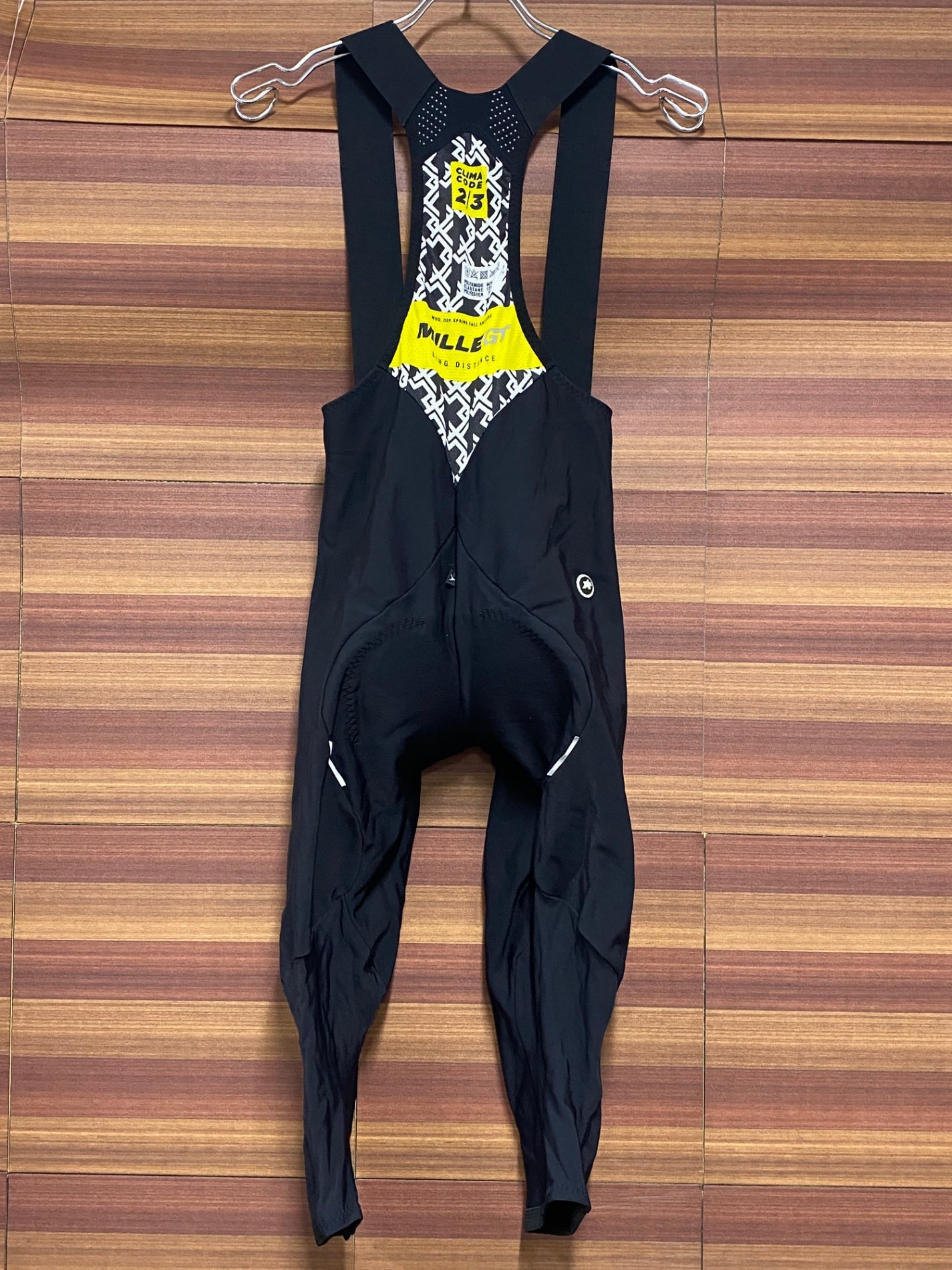 IU076 アソス assos MILLE GT Spring/Fall Knickers ビブニッカー 黒 S 裏起毛