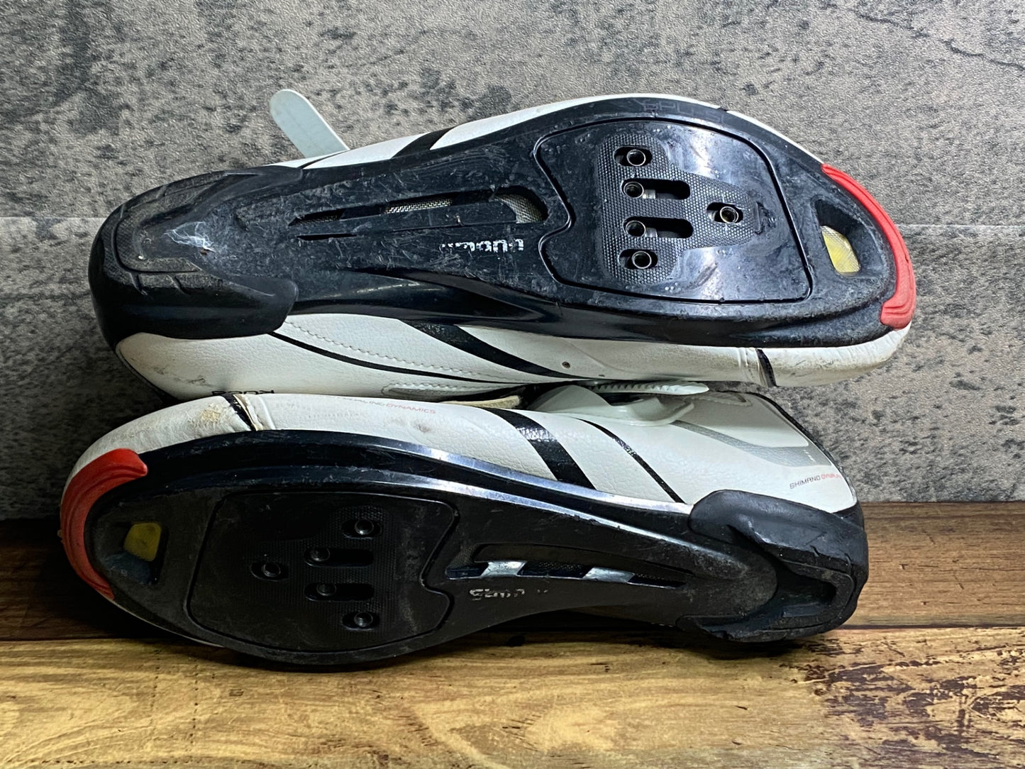IZ363 シマノ SHIMANO SH-R088WE ビンディングシューズ EU42 白 SPD-SL ※使用感強め