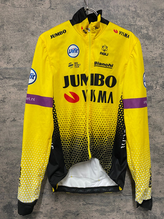 JA513 アグ AGU 長袖 サイクルジャケット 黄 M 裏起毛 JUMBO VISMA