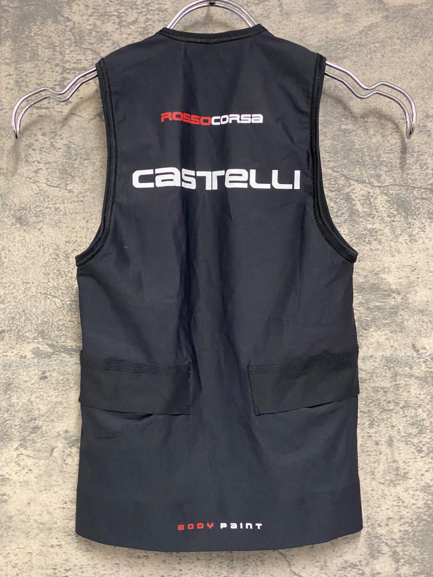 IZ467 カステリ CASTELLI ROSSOCORSA BODY PAINT ジレ サイクルベスト 黒 S