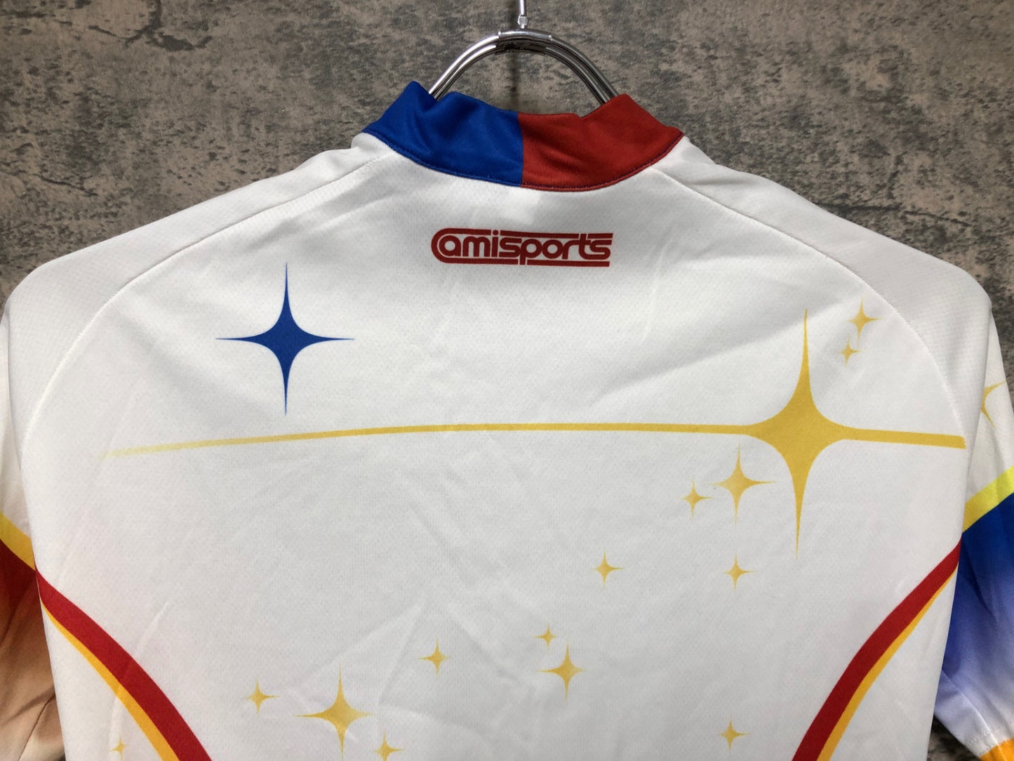 IZ761 アミスポーツ amisports 半袖 サイクルジャージ 白 オレンジ 青 L 痛ジャージ アイドルマスター 765 production