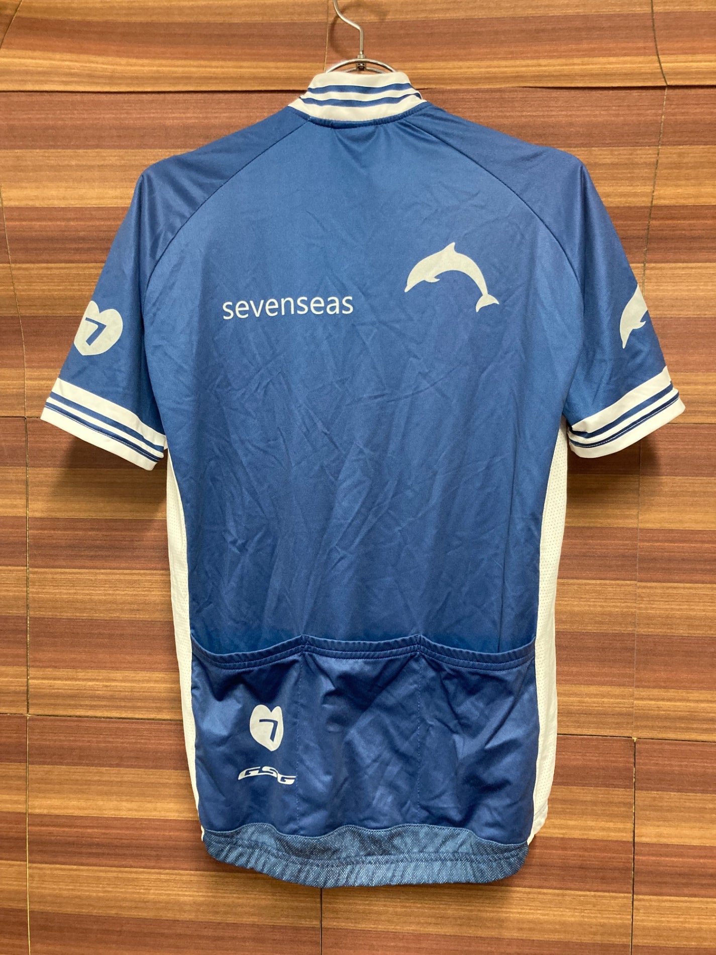 IN391 7ITA GSG 半袖サイクルジャージ 紺 L