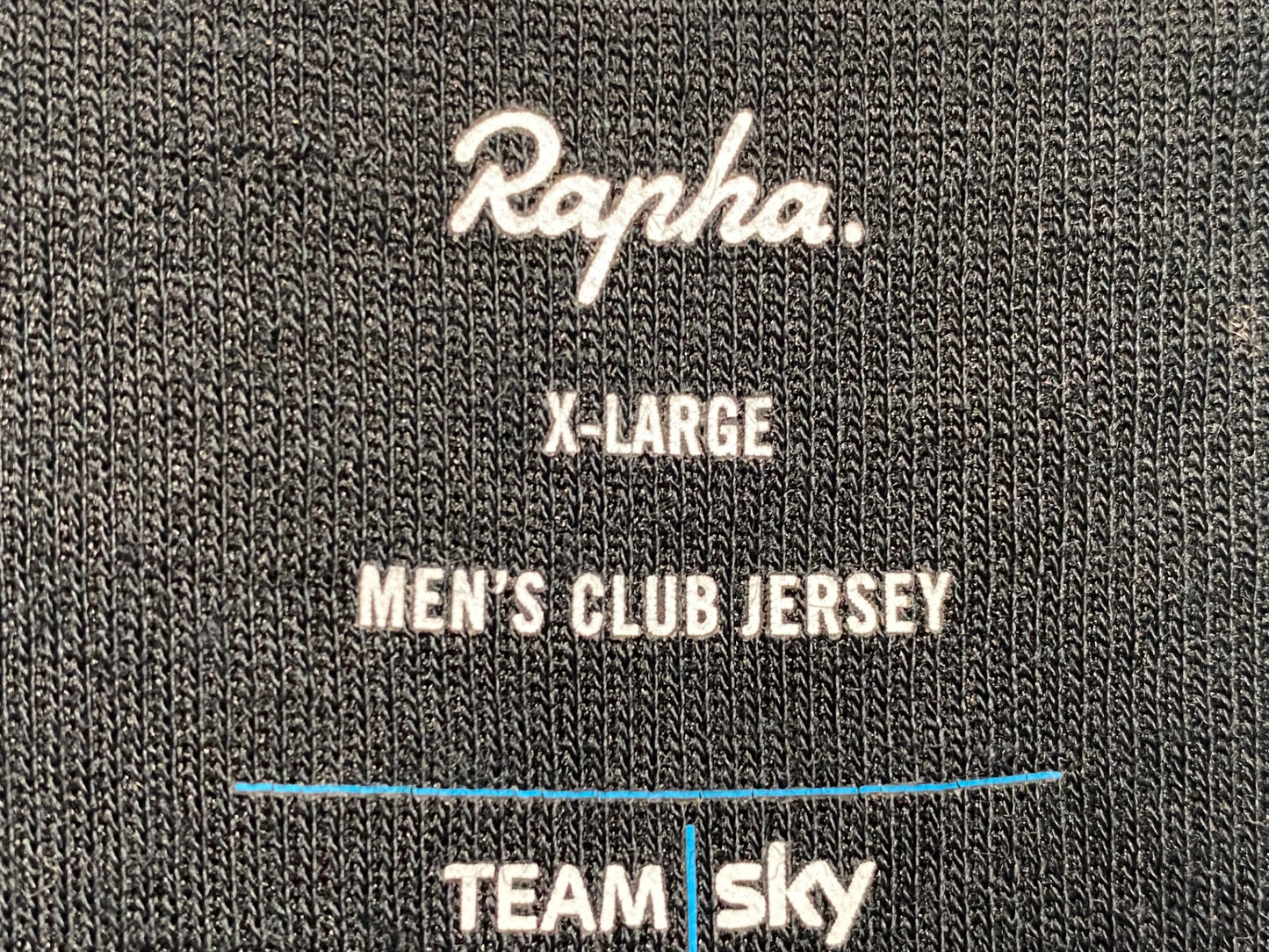JD381 ラファ Rapha MEN'S CLUB JERSEY 半袖 サイクルジャージ 黒 XL TEAM sky