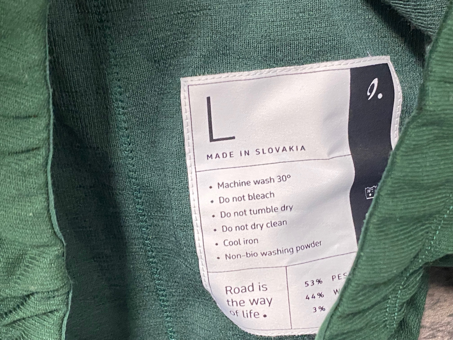 JA440 イザドア Isadore 長袖 サイクルジャージ 緑 L 裏起毛