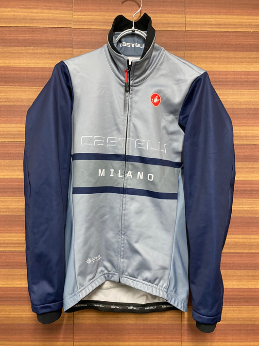 IN302 カステリ CASTELLI 裏起毛 ソフトシェルジャケット ブルー S
