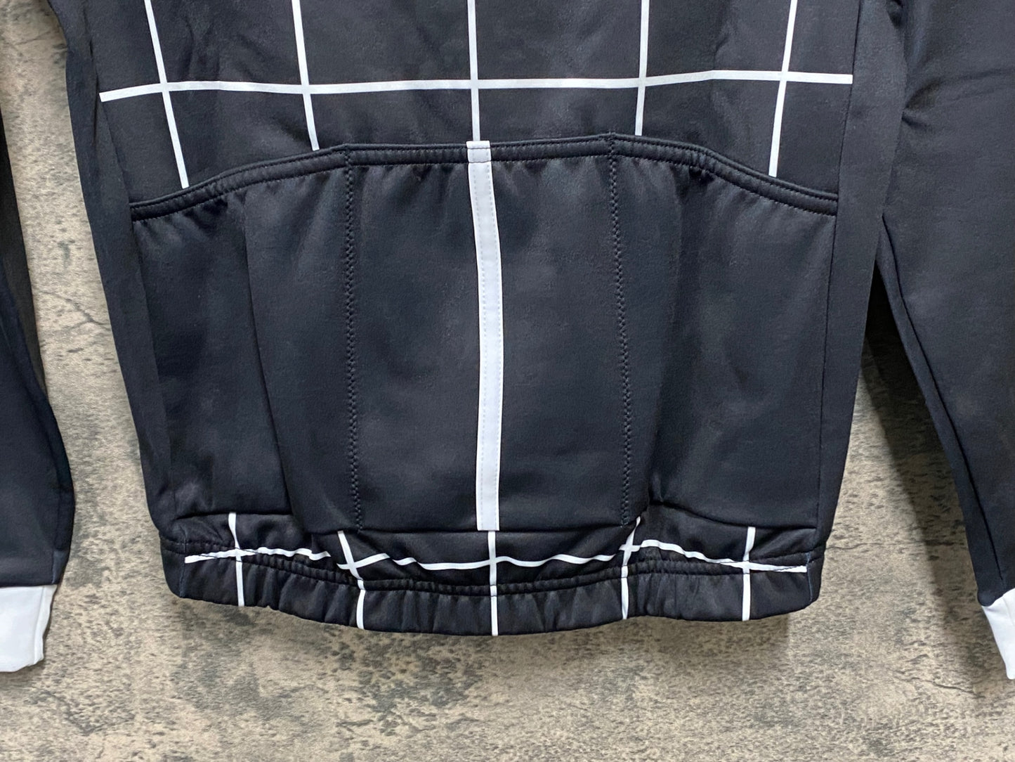 JB575 ラパッション la PASSIONE 長袖 サイクルジャージ 黒 白 XS 裏起毛