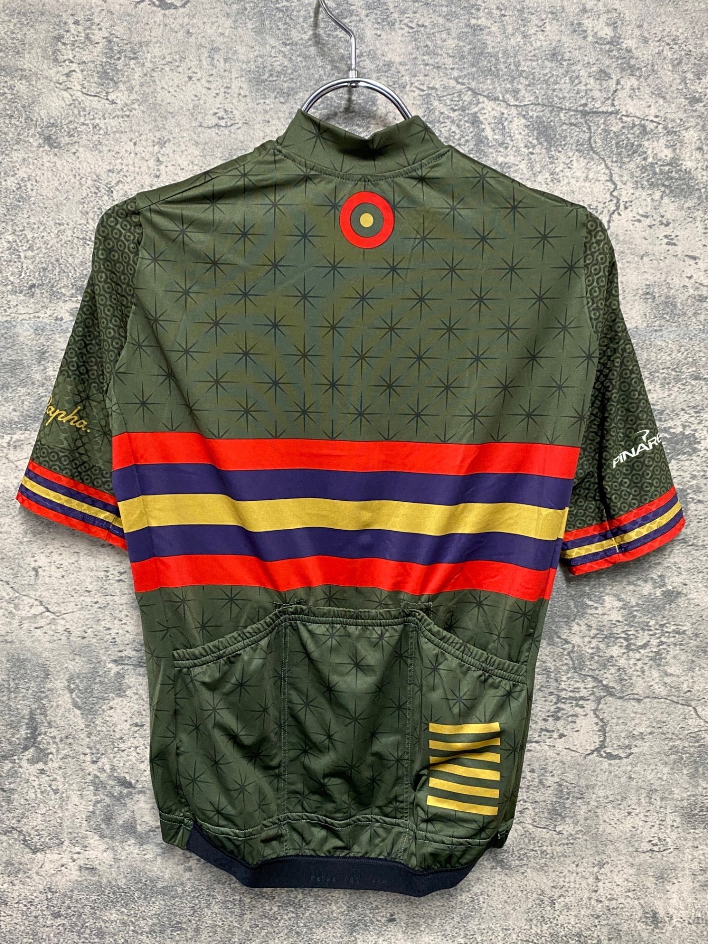 IY117 ラファ Rapha PRO TEAM AERO 半袖 サイクルジャージ XS Team Wiggins オリーブ