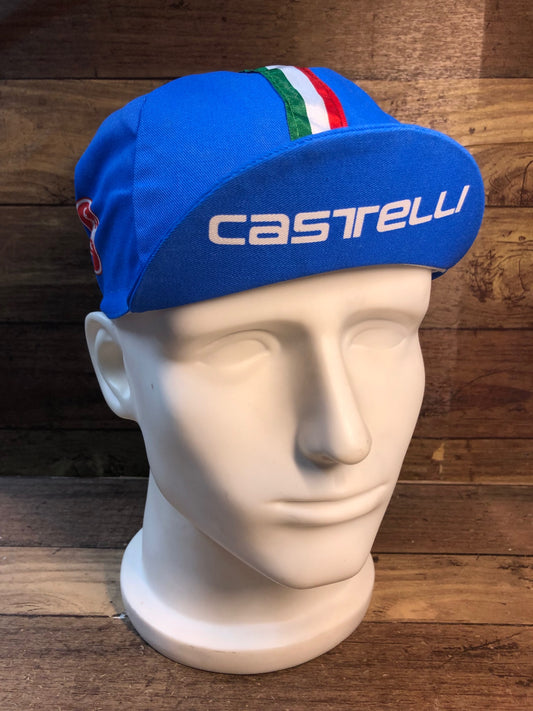 ID329 カステリ castelli サイクルキャップ 青 ITALIA