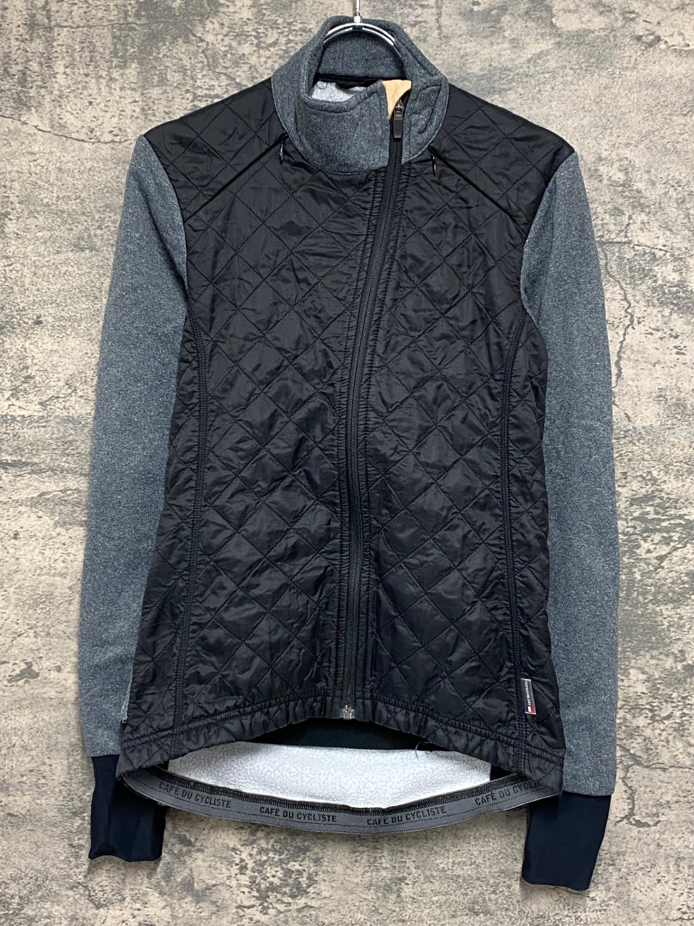 IZ743 カフェドシクリステ CAFE DU CYCLISTE Helene 長袖 サイクルジャケット 黒 レディース S 裏起毛 中綿