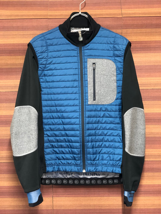 IQ680 ドットアウト DOTOUT 長袖 サイクルジャケット 青 S ダウン