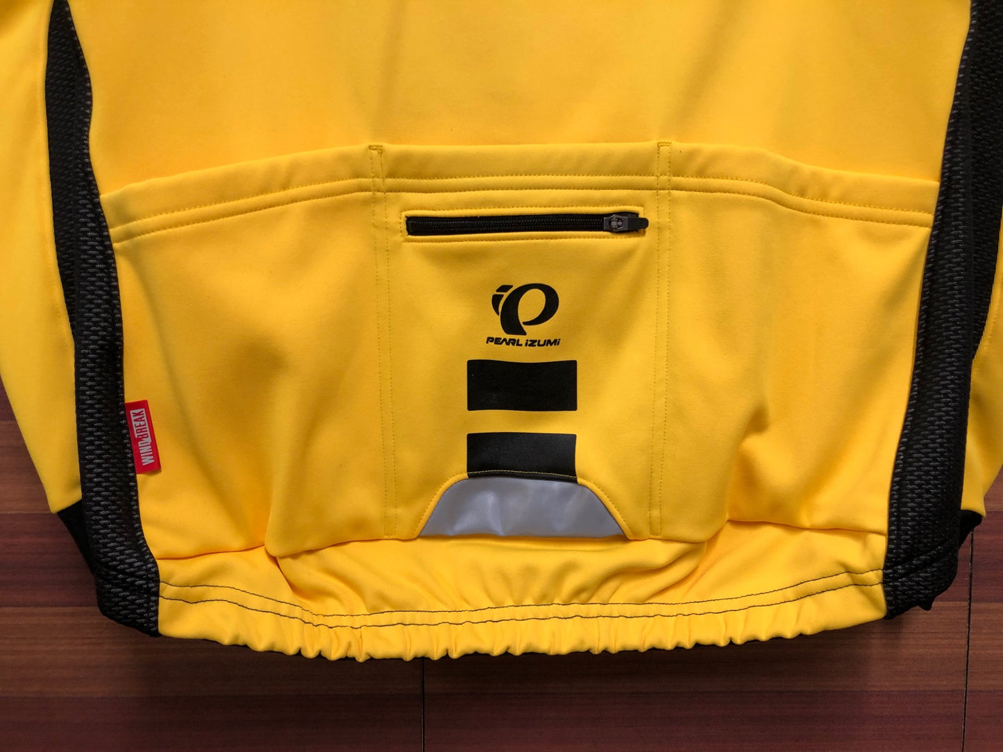 IP248 パールイズミ PEARL iZUMi 長袖 サイクルジャケット 黒 黄 M 裏起毛 WINDBREAK