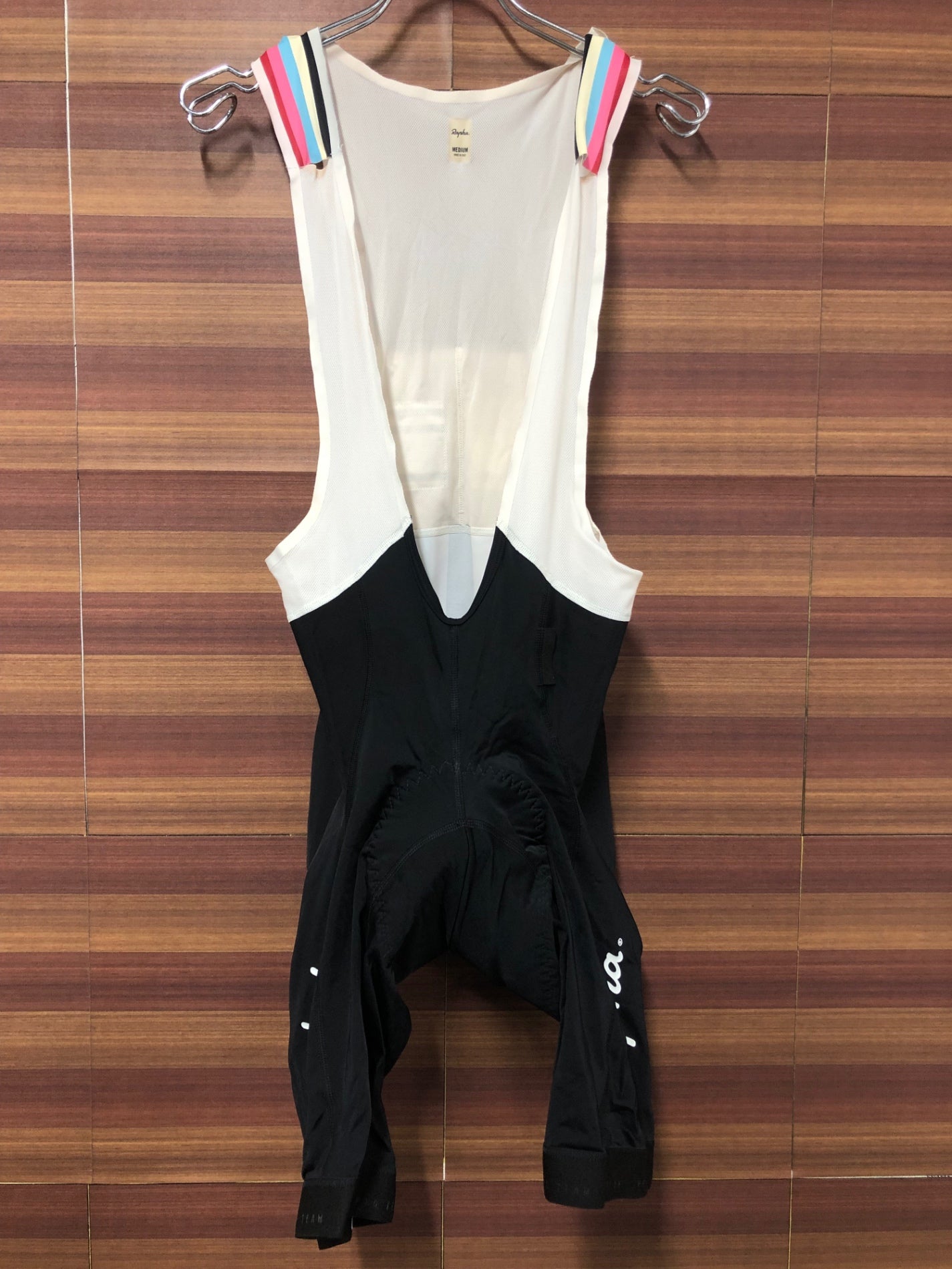 IM222 ラファ Rapha PRO TEAM CROSS BIB SHORTS ビブショーツ 白 黒 総柄 M