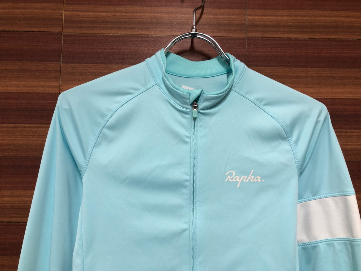 IH412 ラファ Rapha WOMEN'S CORE LONG SLEEVE JERSEY 長袖サイクルジャージ 水色 XS 裏起毛