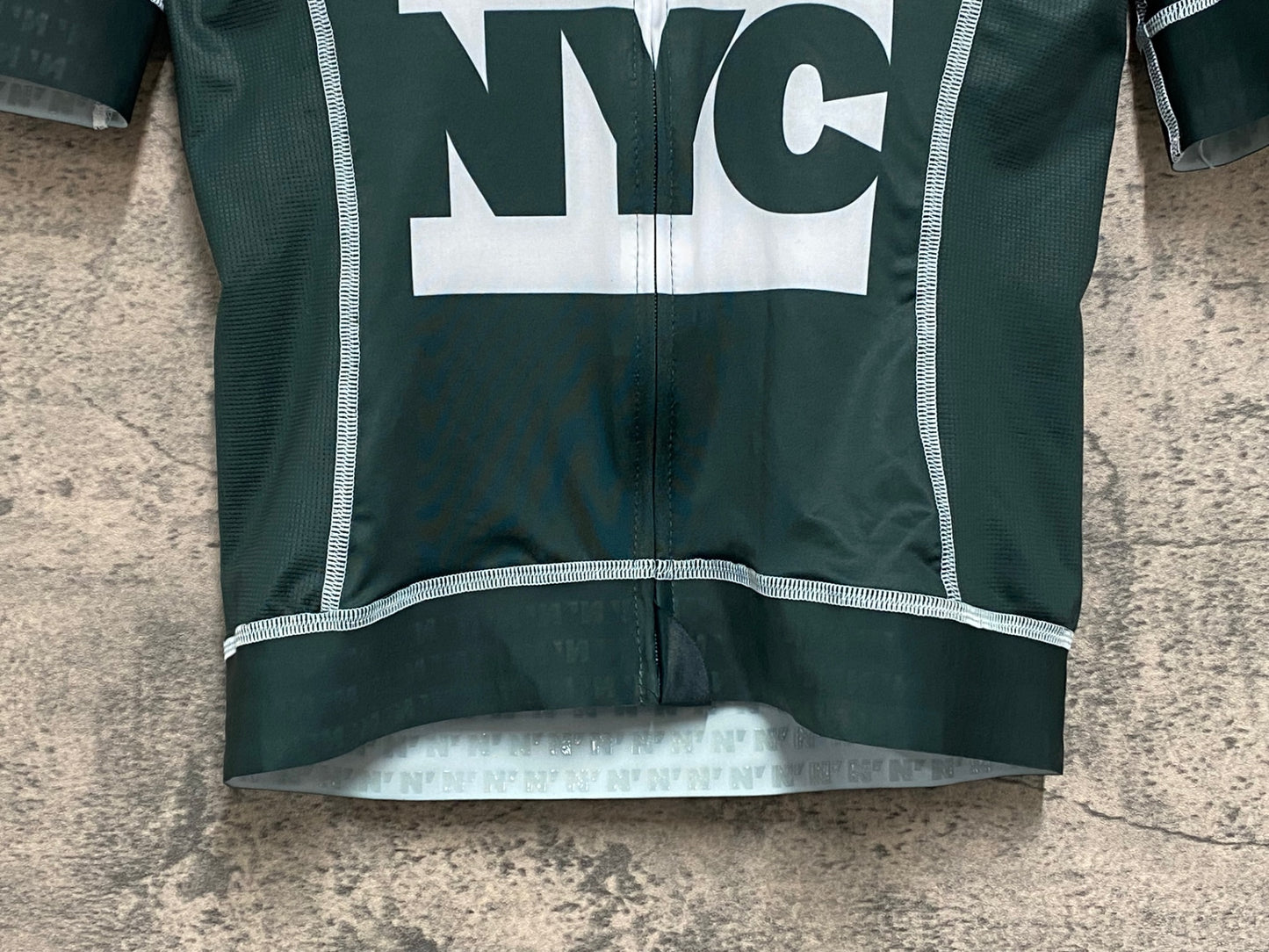 IZ238 ラバーアンドロード RUBBER N' ROAD RNRNYC 半袖 サイクルジャージ 深緑 XS