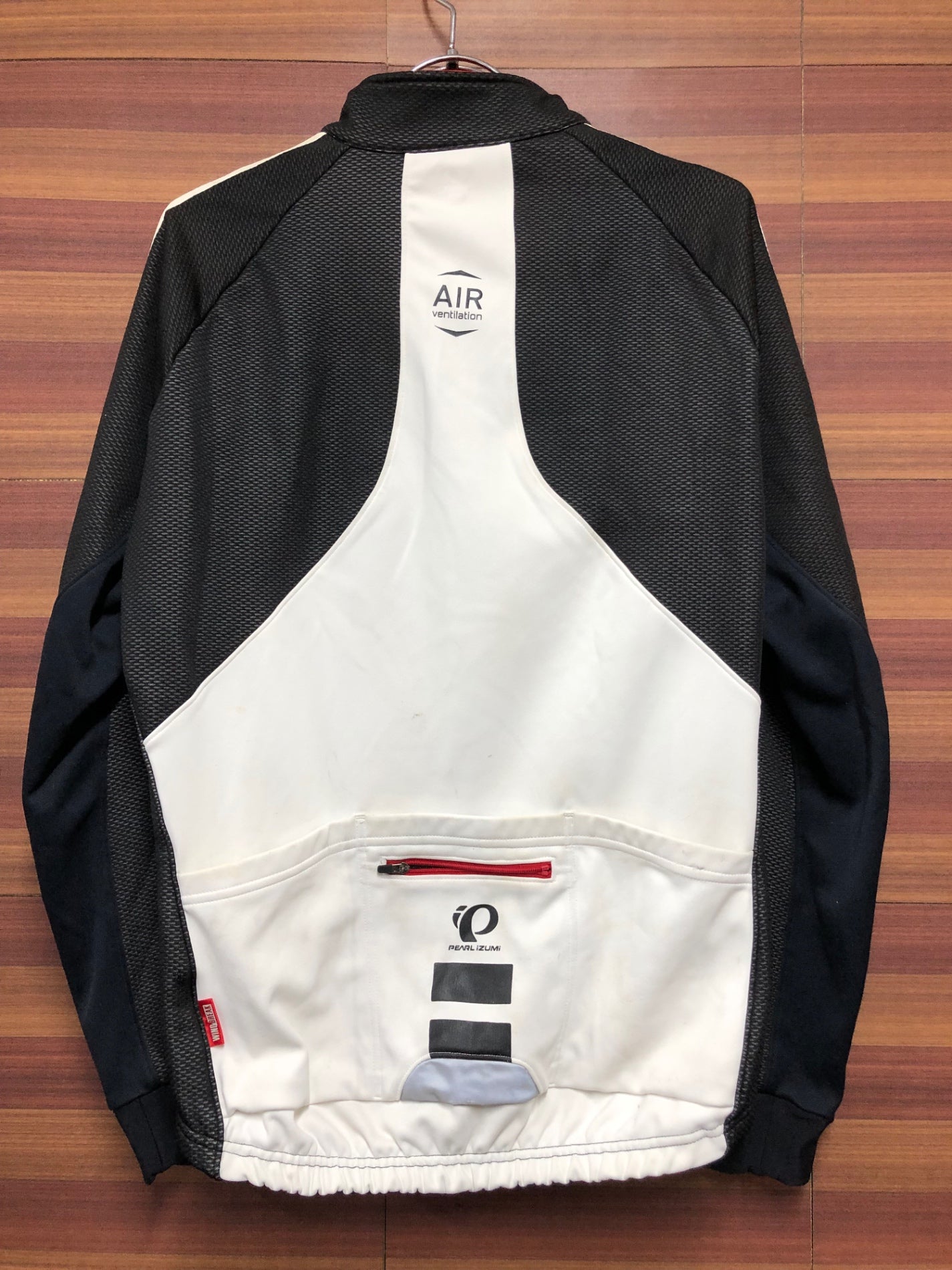 IM165 パールイズミ PEARL iZUMi 長袖 サイクルジャケット 白 黒 L 裏起毛 ※汚れ