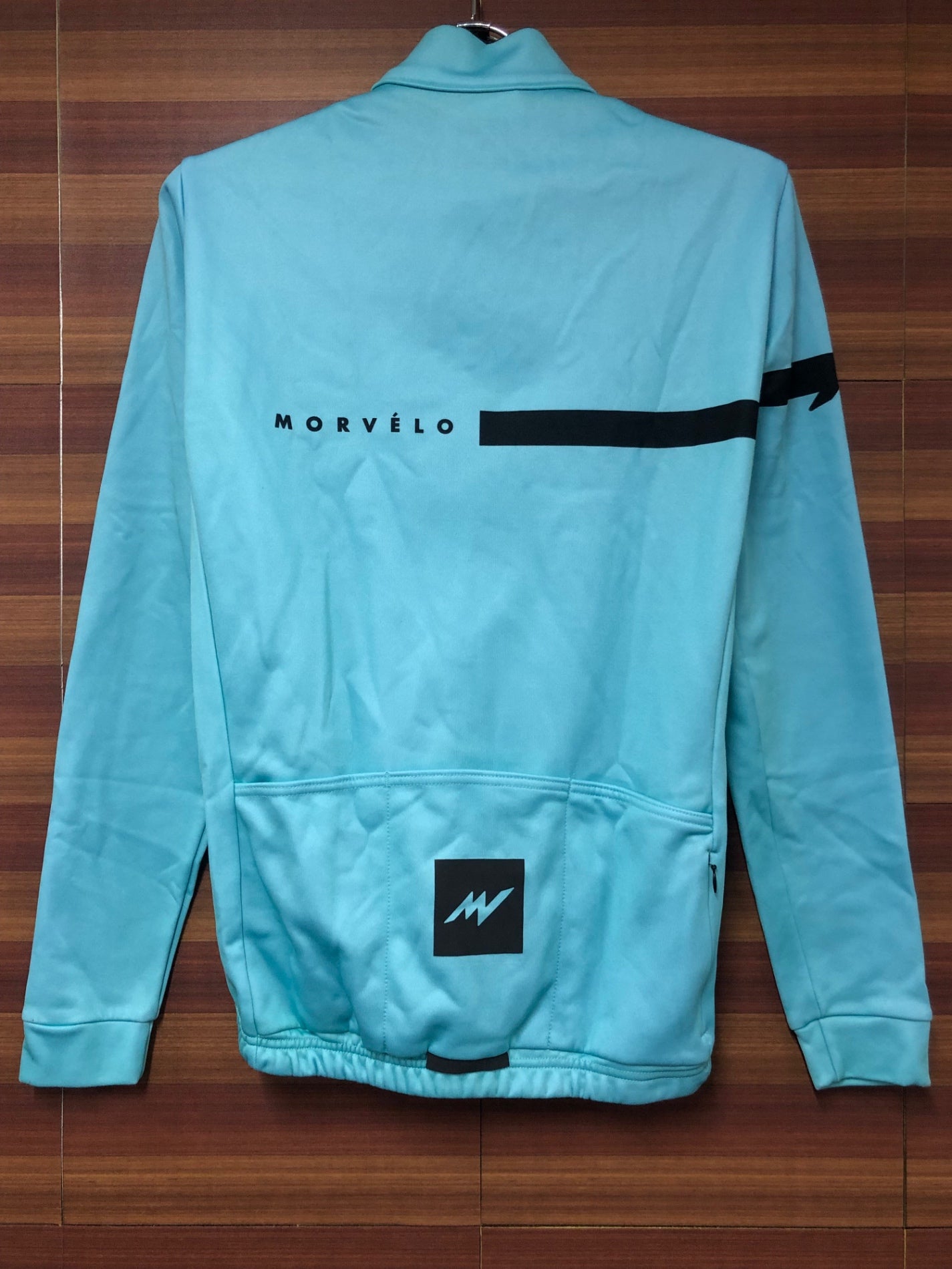 IN225 モルベロ MORVELO 長袖 サイクルジャージ 水色 S 裏起毛