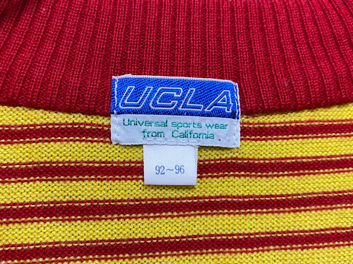 JA364 UCLA 長袖サイクルジャージ 92-96 赤黄 ヴィンテージ