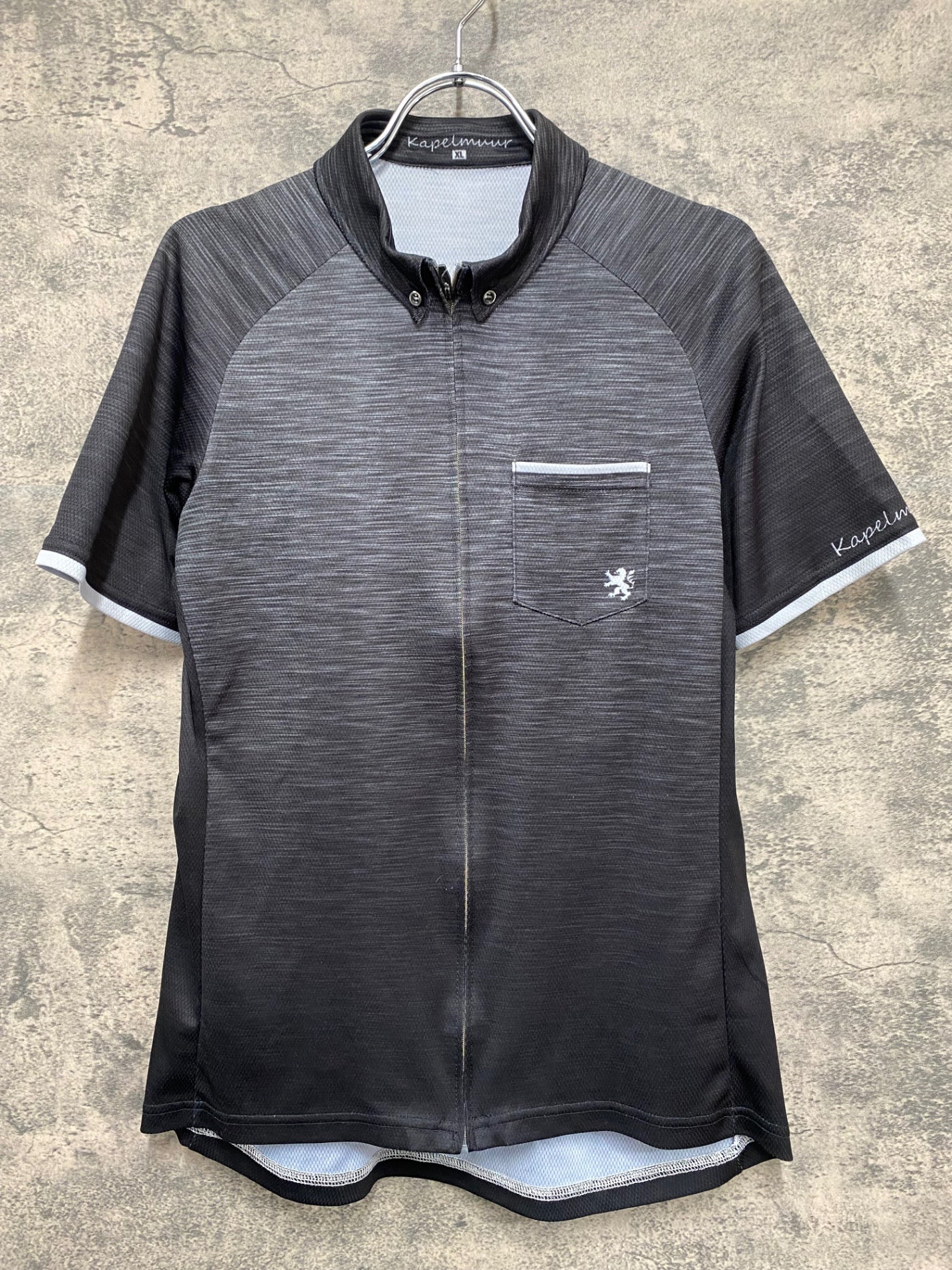 IU476 カペルミュール KAPELMUUR 半袖 サイクルジャージ 黒 グレー XL
