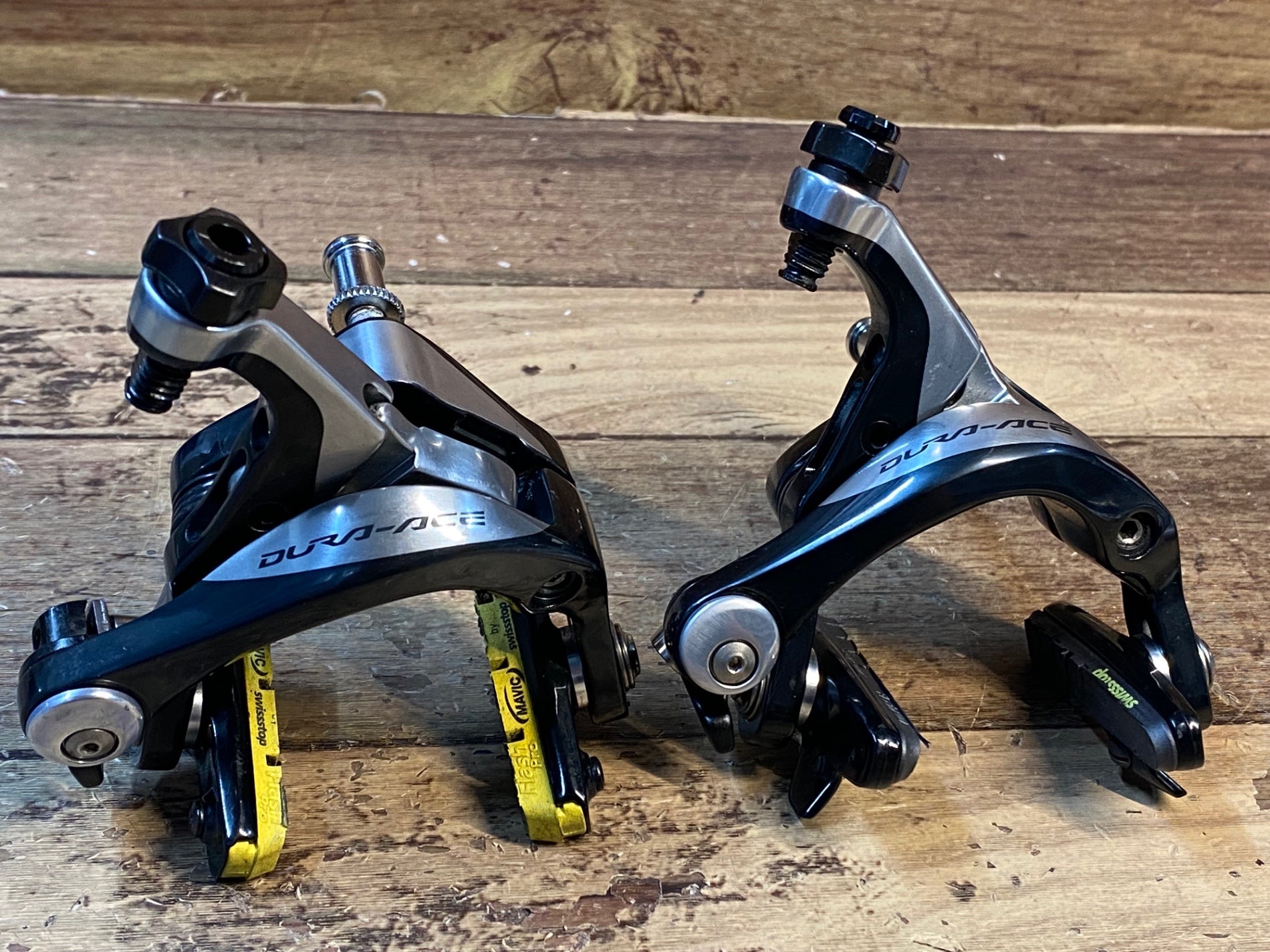 HP237 シマノ SHIMANO デュラエース DURA-ACE BR-9000 ブレーキキャリパー 前後セット  ※ブレーキシュー非純正、ワッシャー欠品