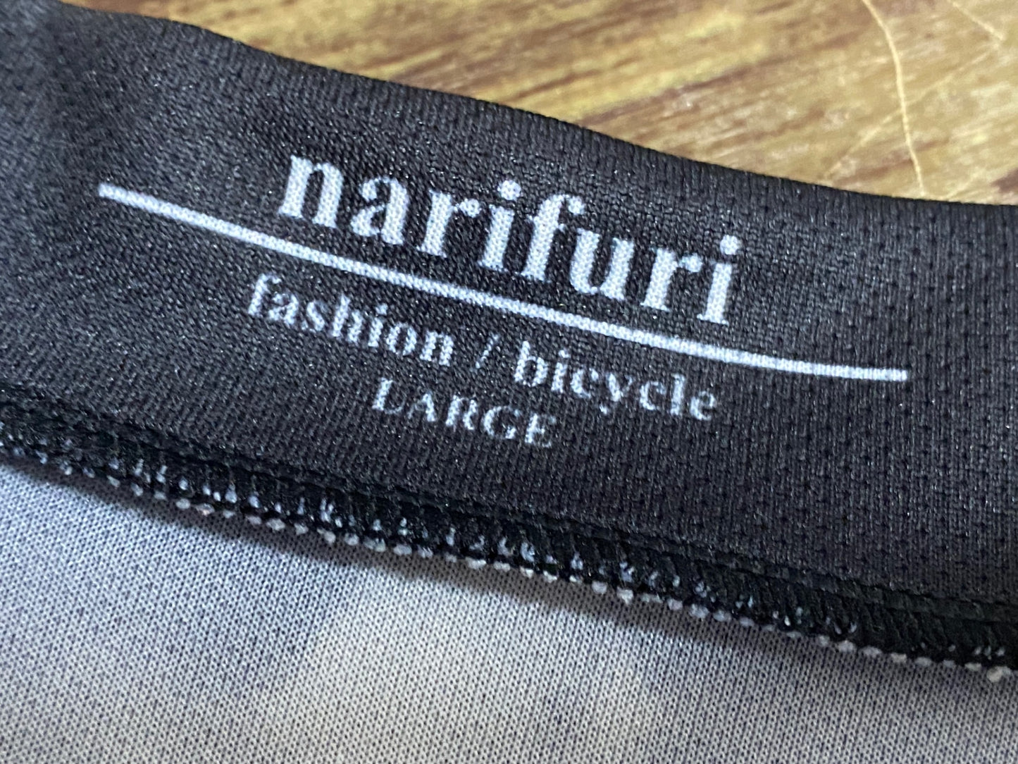 JB827 ナリフリ narifuri 半袖 サイクルジャージ 黒グレー L