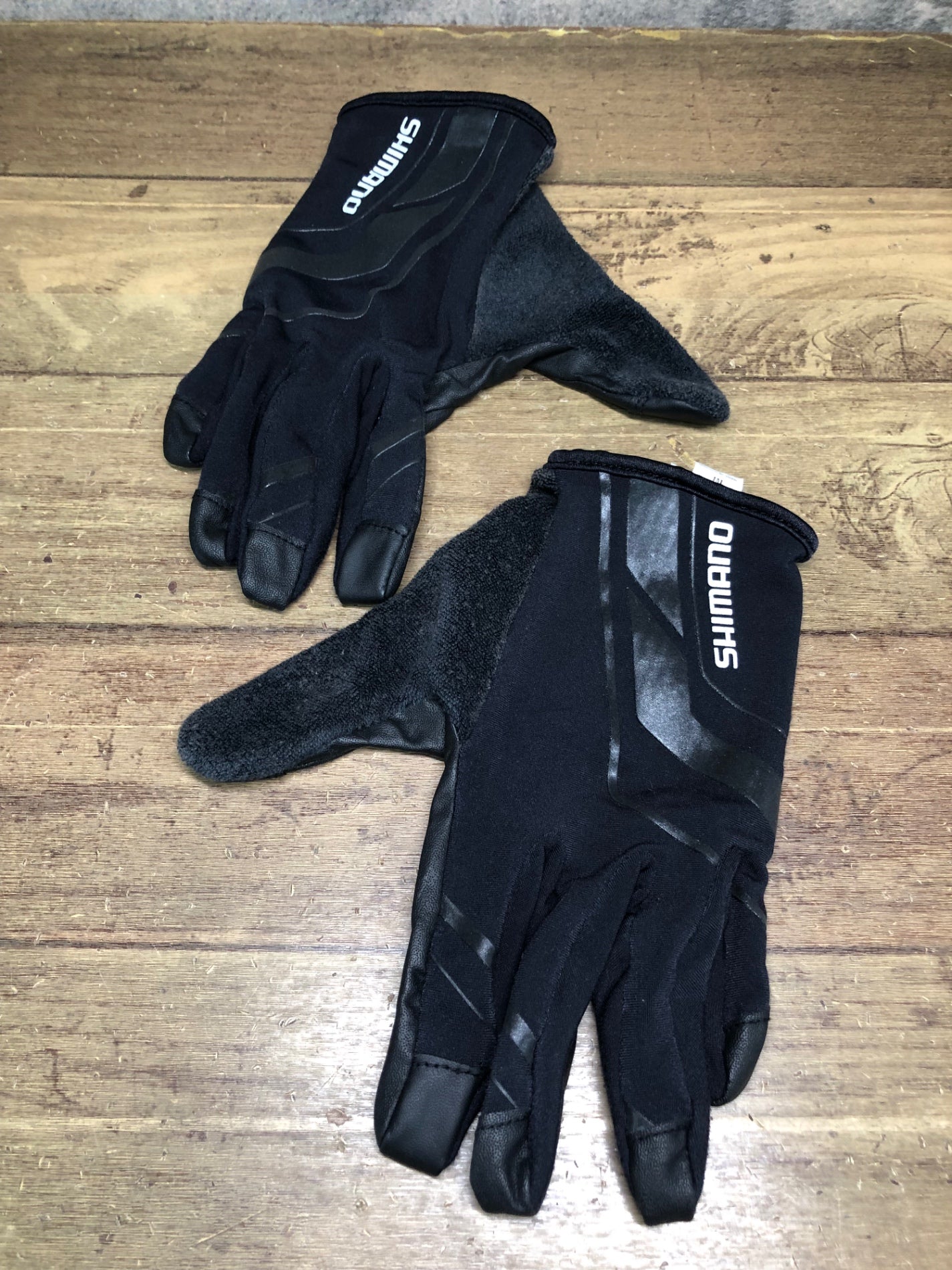 JB353 シマノ SHIMANO 長指 グローブ 黒 M 裏起毛