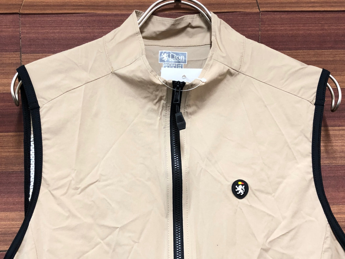 IR045 リオンドカペルミュール Lion de KAPELMUUR ジレ サイクルベスト ベージュ M