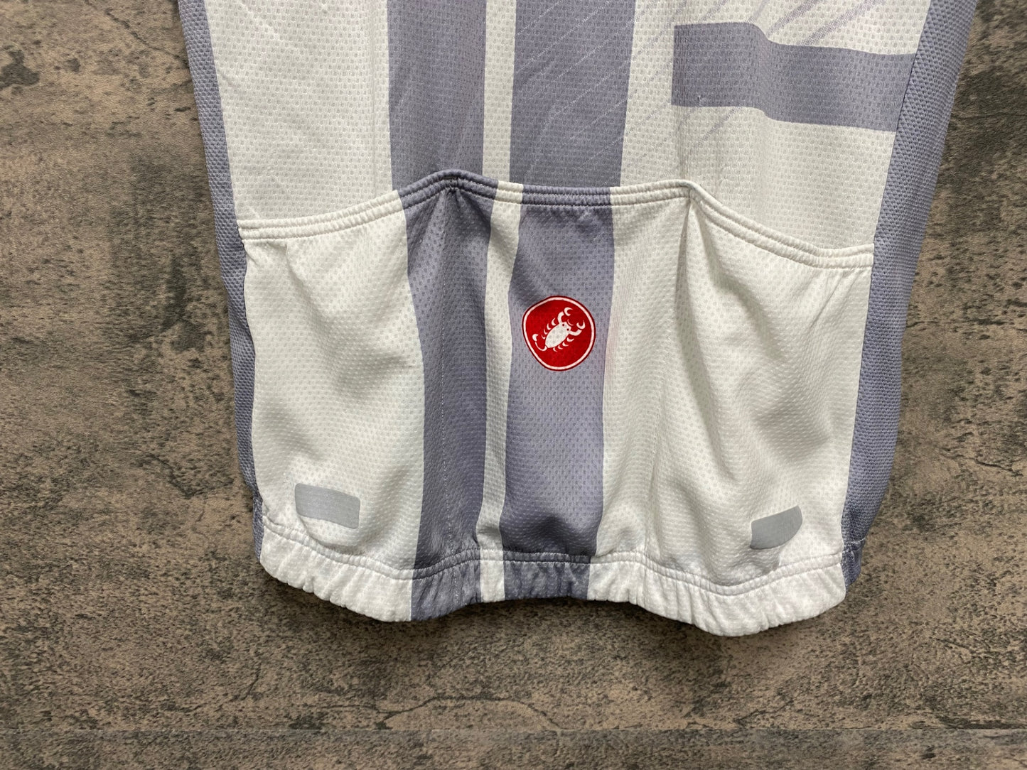 JC780 カステリ CASTELLI 半袖 サイクルジャージ 白 グレー L